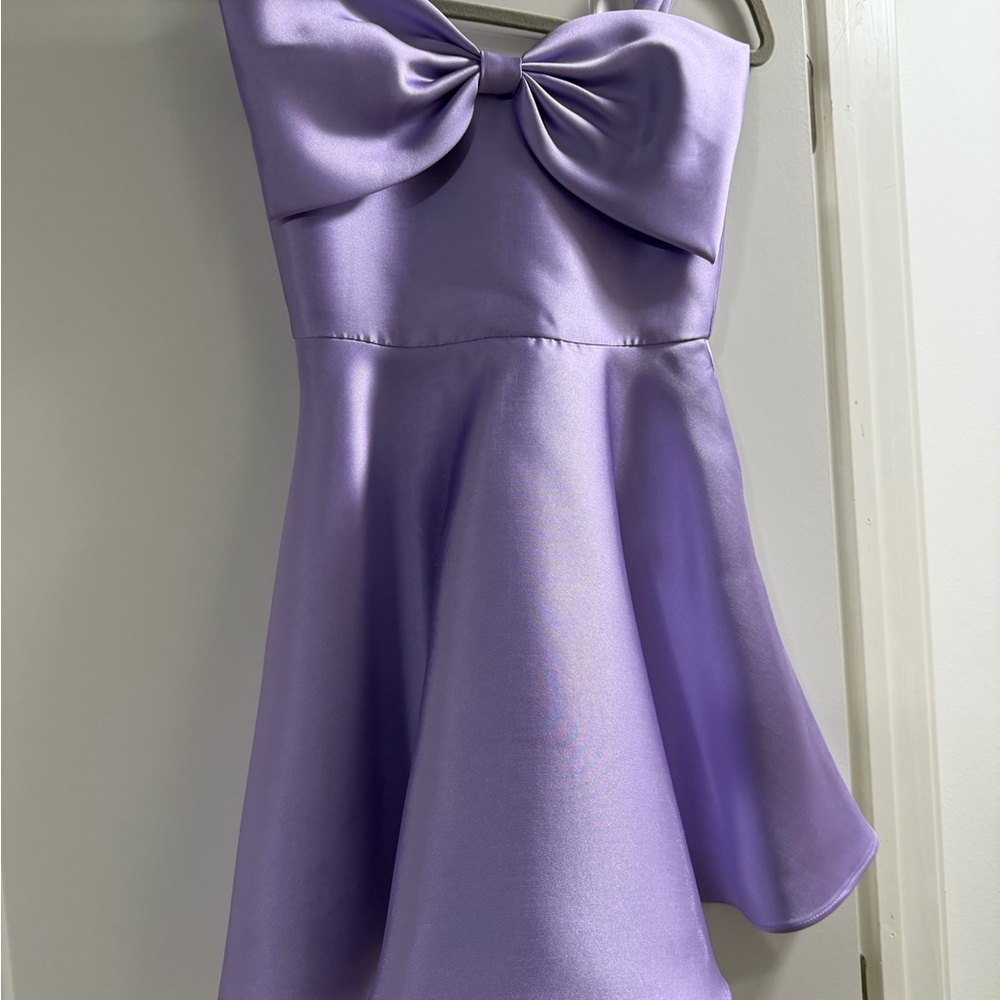 Charming Lilac Kids Dress with Bow